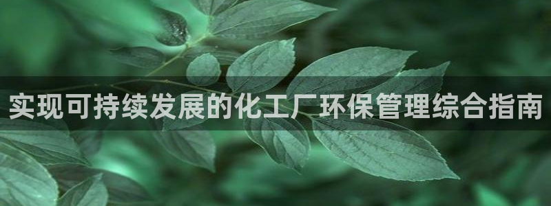亿万下载：实现可持续发展的化工厂环保管理综合指南