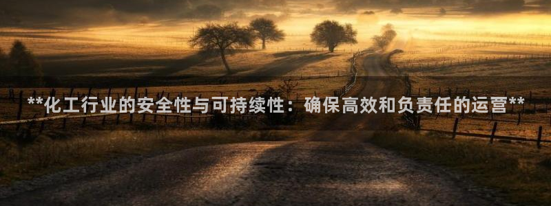 亿万手游官网：**化工行业的安全性与可持续性：确保高效和负责任的运营**