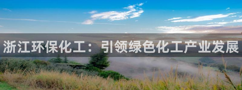 亿万首富游戏破解版无限钻石：浙江环保化工：引领绿色化工产业发展