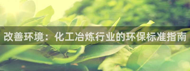 亿万先生客户端官网登录入口：改善环境：化工冶炼行业的环保标准指南