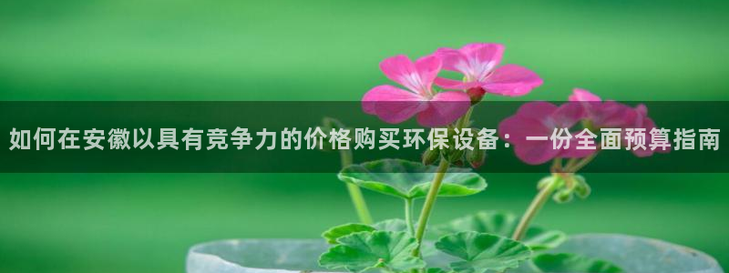 亿万手游平台官网下载：如何在安徽以具有竞争力的价格购买环保设备：一份全面预算指南