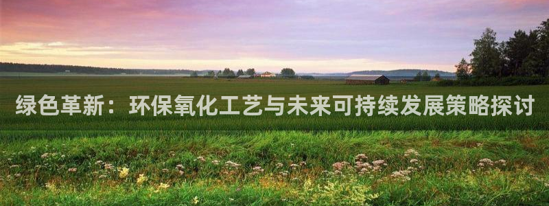 亿万先生007官网：绿色革新：环保氧化工艺与未来可持续发展策略探讨